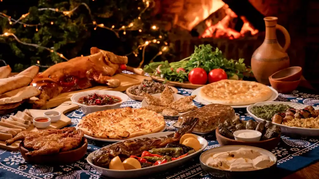 The supra is a traditional Georgian feast