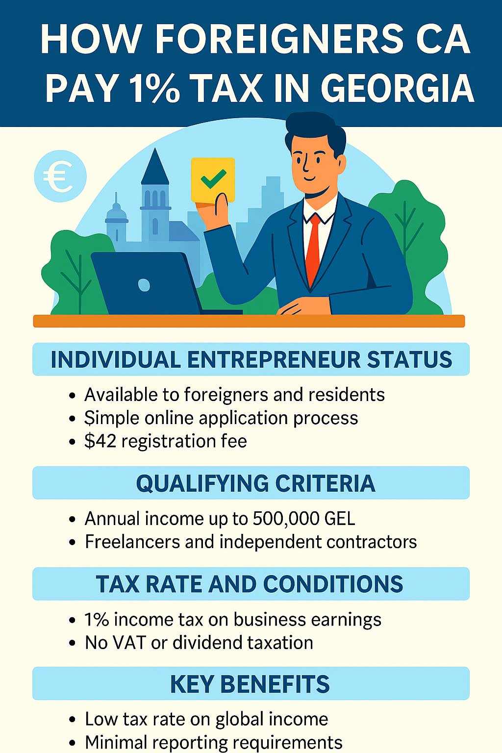 How Foreigners Can Pay 1% Tax in Georgia