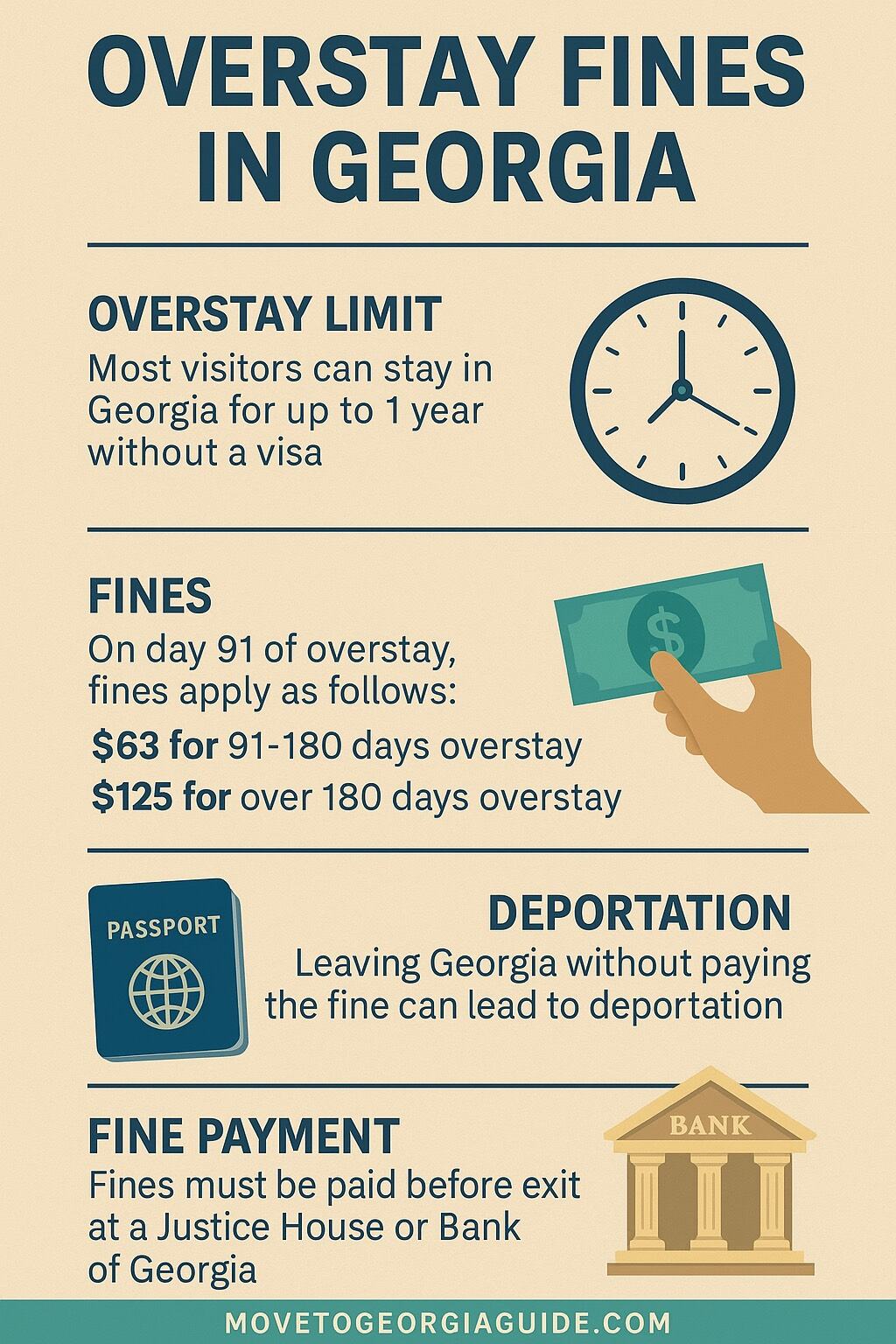 Overstay Fine in Georgia 